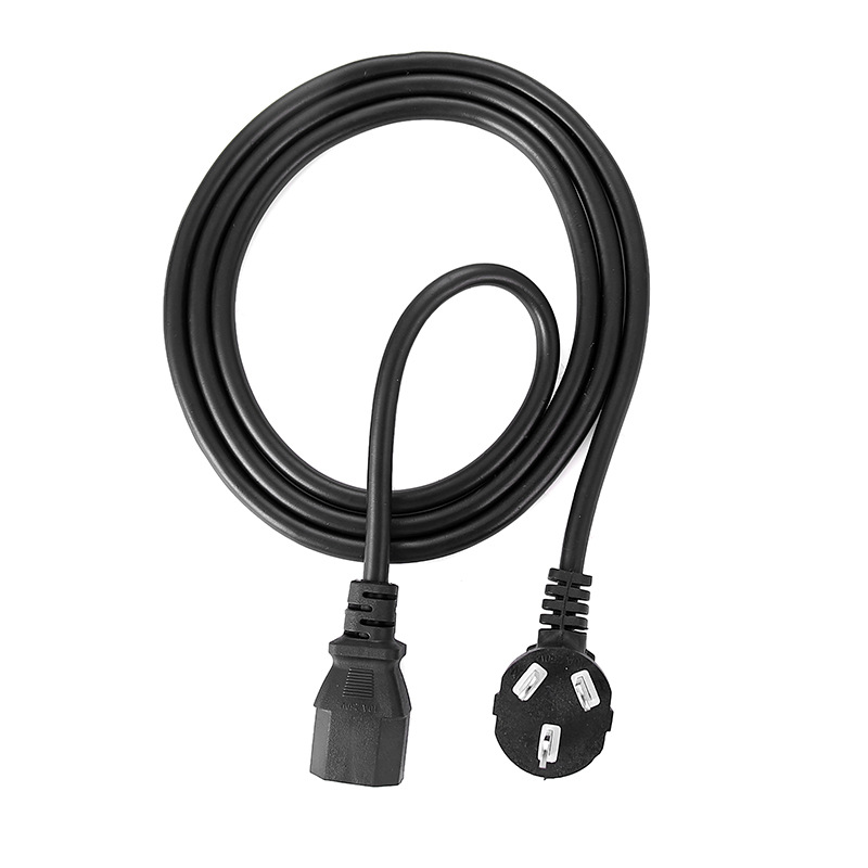 Estándar nacional de tres clavijas cable de alimentación de cola de clavija línea de cola de clavija de tres núcleos cable de alimentación de CA ordenador host Monitor de arroz Cocina