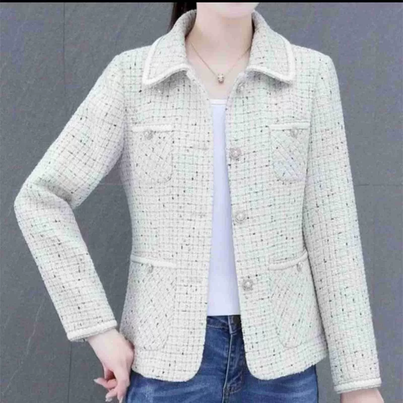 Осенний короткий жакет, стиль Шанель, французский стиль,Oversize, для подростков