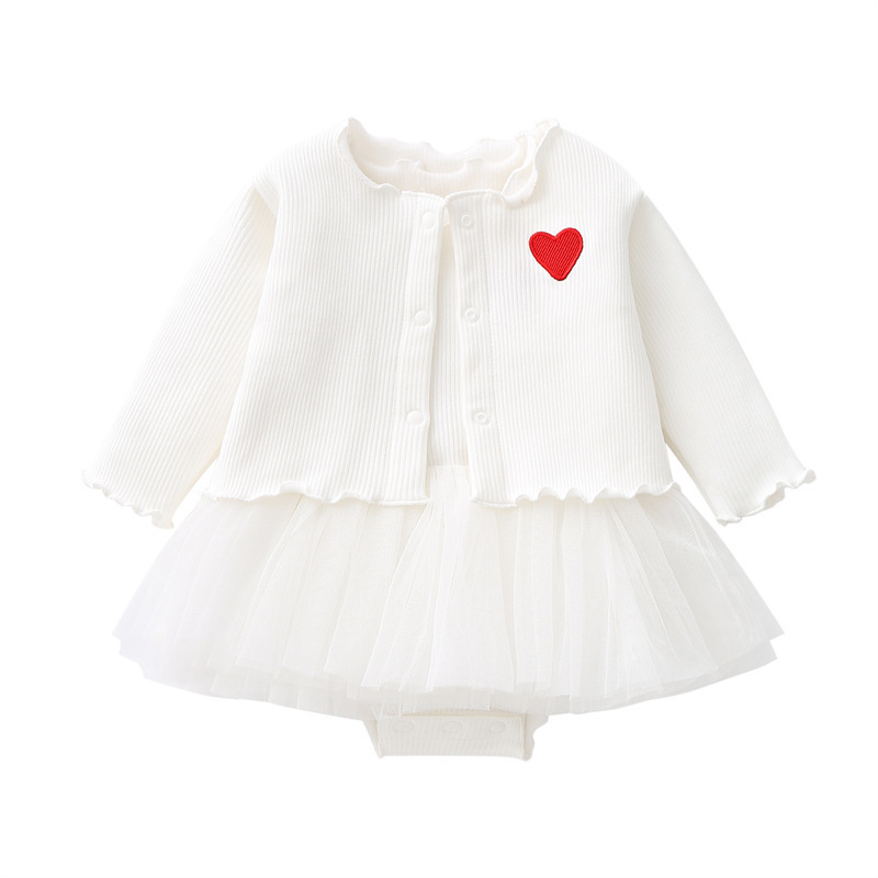 ベビー服、ベビー長袖カーディガン、おならドレス、子供服、スカート、2点セット、マルチカラー、春夏秋スタイル|undefined