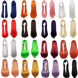 cos�ٰl ��ɫ�Lֱ�lcosplay�ٰl �W��������F؛80cm�ٰl�F؛