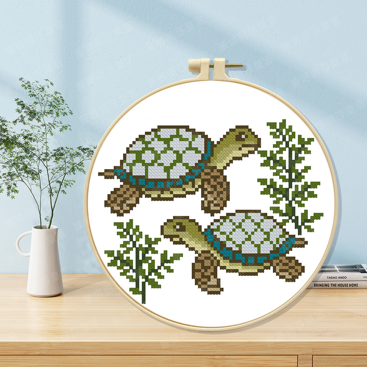 2026 nuevo 11CT bordado cruzado doble tortuga impresión de precisión pintura decorativa de sala de estar fábrica al por mayor image 2