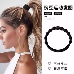 新しいハイポニーテールゴムバンドビーンヘアバンドヘアロープインターネット有名人の高弾性ヘアバンドヘアヘッドバンドシンプルベーシックスタイル