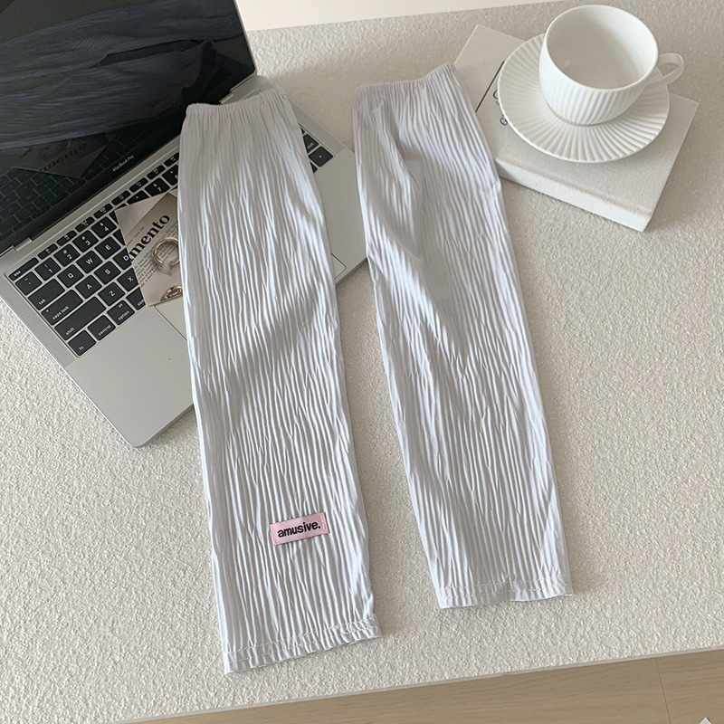 Funda de manga de hielo suelta y transpirable verano nuevo estilo arrugado todo fósforo color sólido parasol al aire libre protección UV funda de manga de brazo