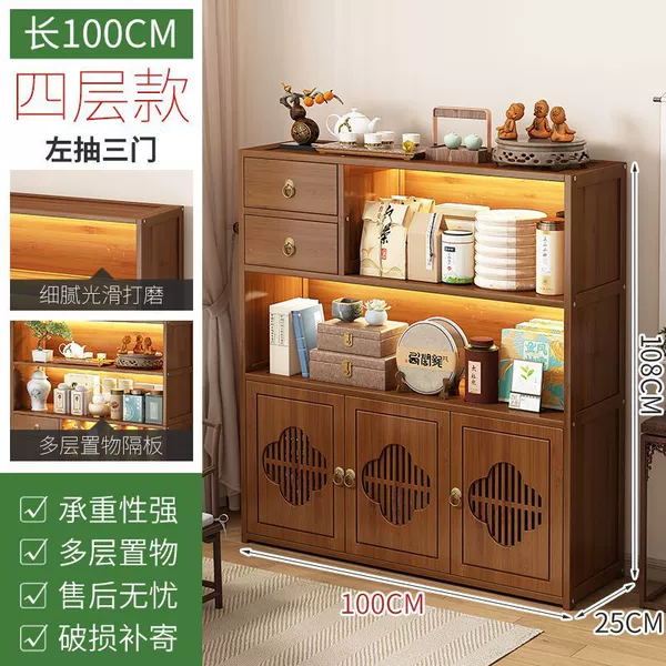 Four-layer length 100 left double draw three-door model