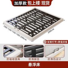 悬浮床双人床欧式简约现代单人床主卧铁艺床榻榻米铁床悬浮钢架床