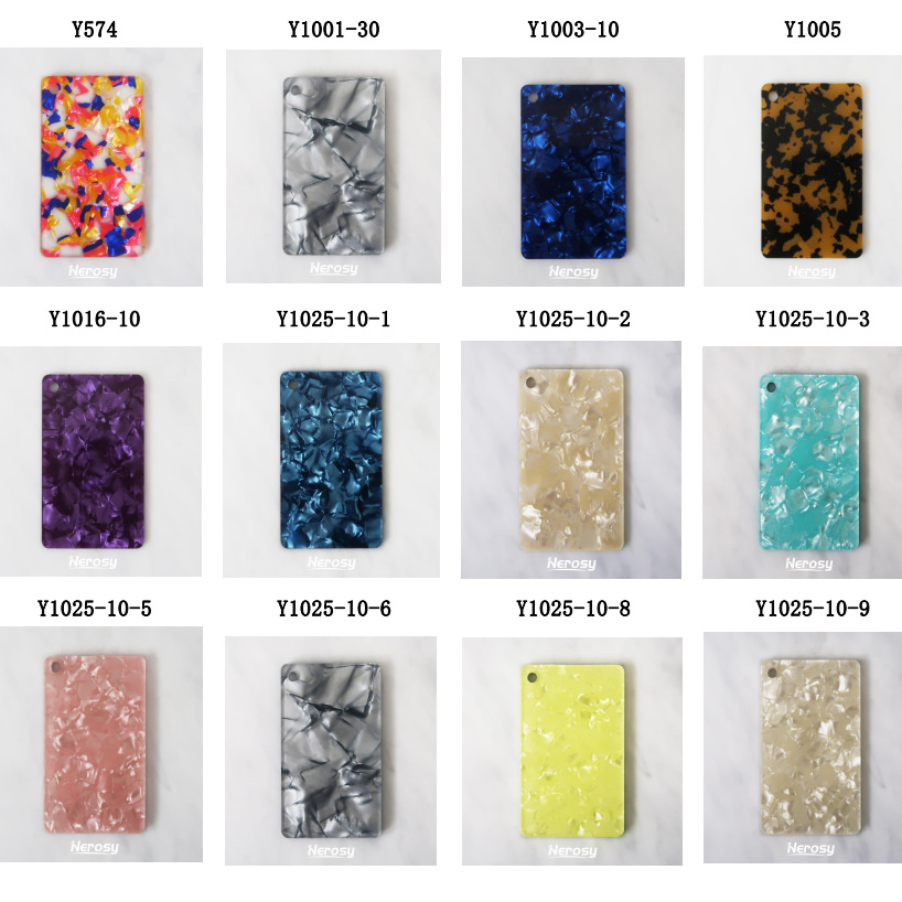 跨境日韩饰品pmma亚克力板纽扣发夹项链DIY不规则纹理装饰板跨境