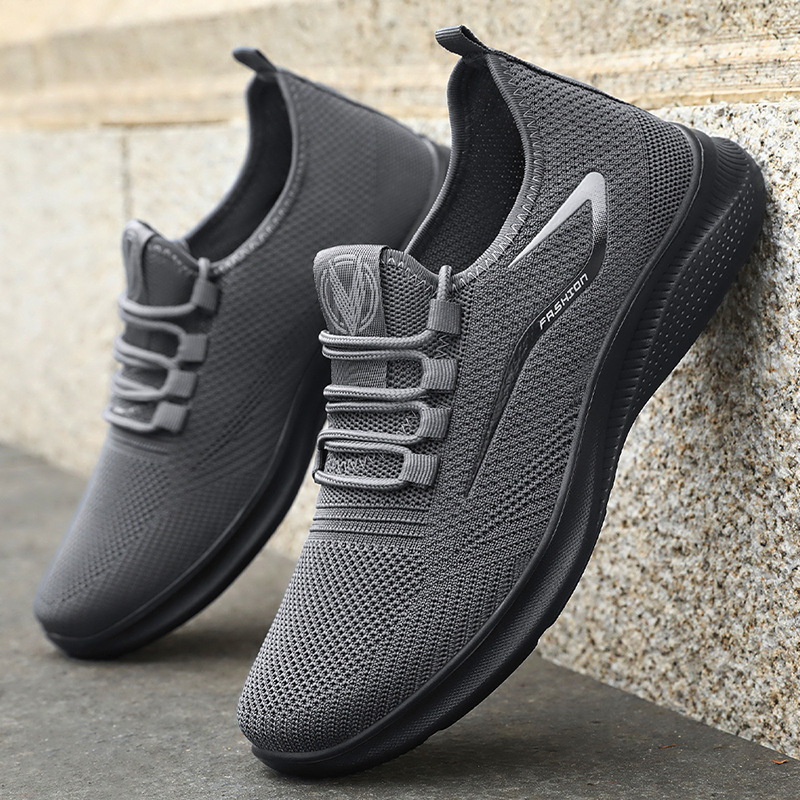 Zapatos de hombre zapatos casuales grandes transfronterizos zapatos ligeros con suela suave zapatos de malla cómodos zapatos deportivos