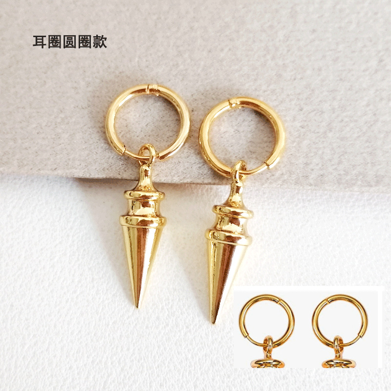 约尔锥子耳圈圆圈款1