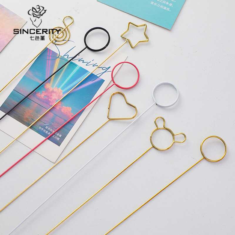 Arnato floral coreano de siete colores tarjeta de felicitación postal tarjeta de metal con decoración de ramo de flores tarjeta floral chapado en oro