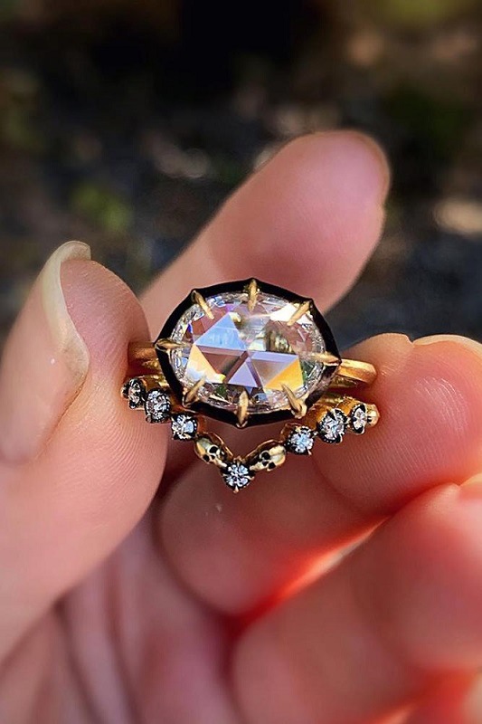 Hesheng cross-border hot selling golden lace ring set Victoria White zircon fashion female ring wedding engagement ring