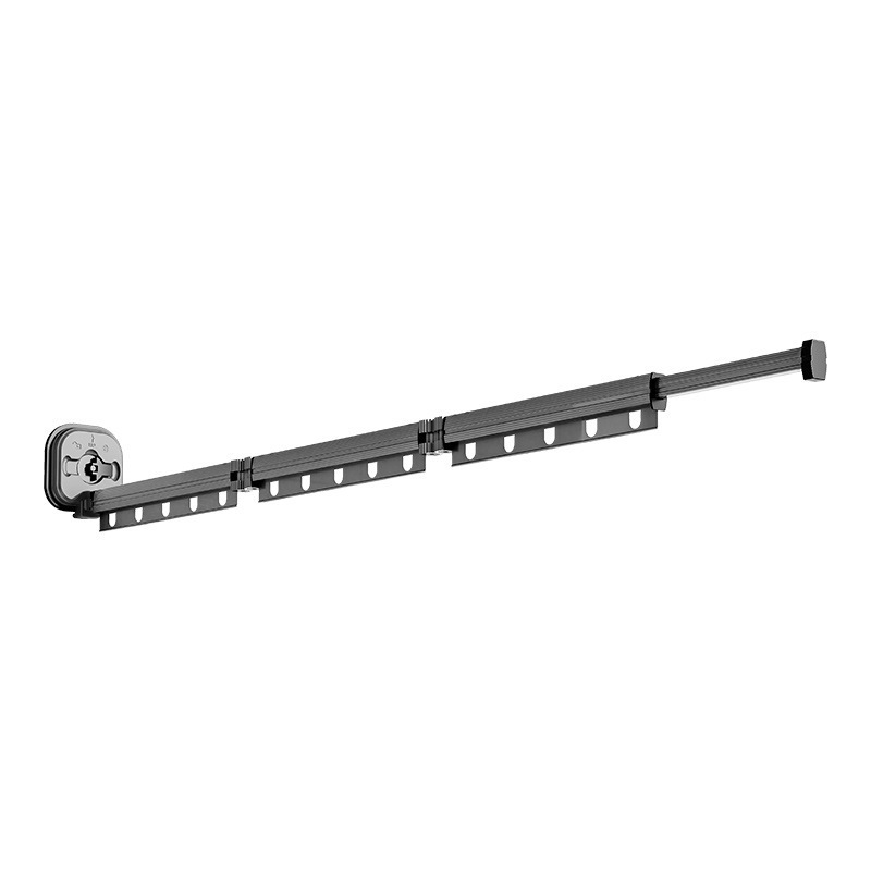 Tendedero plegable para balcón, percha con ventosa sin perforaciones, ventana para el hogar, barra de ropa fría, barra de ropa telescópica invisible, artefacto