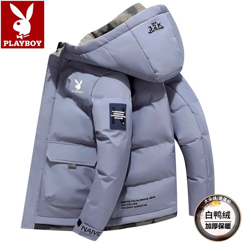 Tejido de alta densidad perfilado chaqueta de plumón hombre ropa de invierno vintage a prueba de viento engrosado chaqueta de herramientas de invierno de negocios ocio