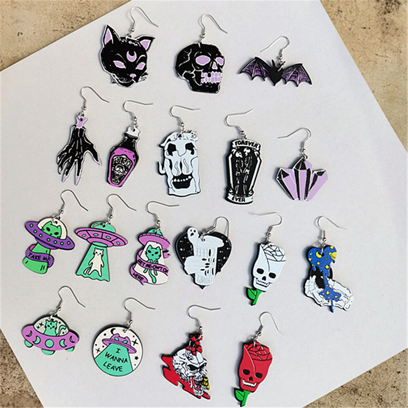 1 Pair Quantity 1 Pair Novelty Arylic Drop Earrings