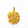 Fresh golden copper necklace, pendant, jewelry, Korean style, 24 carat, flowered