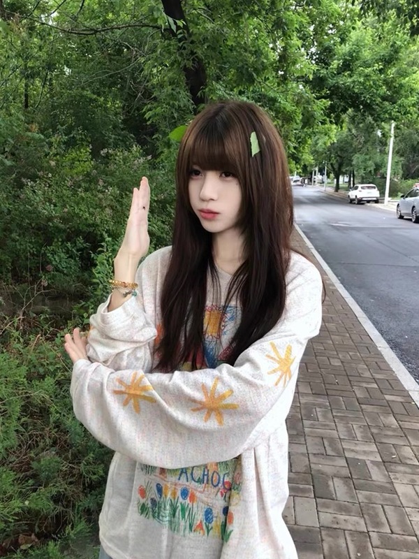 【广州原版面料彩点】色手绘涂鸦防晒罩衫女网纱宽松长袖T恤|undefined