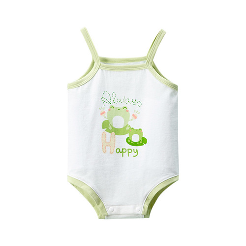 Baby bag summer thin pure cotton baby triangle suspender vest small vest one-piece bodysuit breathable