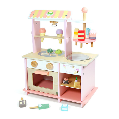 Children's Playhouse Kitchen Toy Simulation Ice Cream Making Dessert Cuticle BBQ Ice Cream Stand