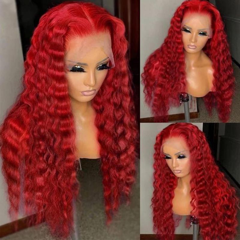 2025 New Model Cross-Border Dropshipping Bright Red Loose Curly Lace Wig Pre-Plucked Loose Wig 2025 New Model Cross-Border Dropshipping Bright Red Loose Curly Lace Wig Pre-Plucked Loose Wig