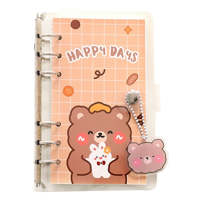 Temporada escolar lindo libro de mano traje niñas en línea rojo libro de alto aspecto cuaderno libro de mano desmontable de hojas sueltas