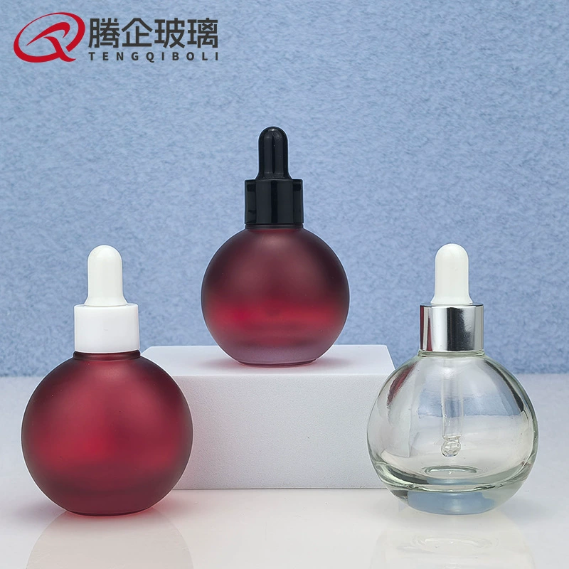 Сферическая 30ml капельница сыворотка разливочная бутылка Mika та же модель бутылка рафинированного масла с толстым дном шарик маленькая лампочка стеклянная бутылка