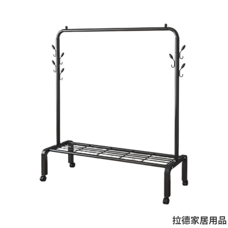 Dormitorio doméstico simple percha de ropa balcón percha de ropa varilla de secado de hierro forjado percha de secado de doble varilla piso vertical