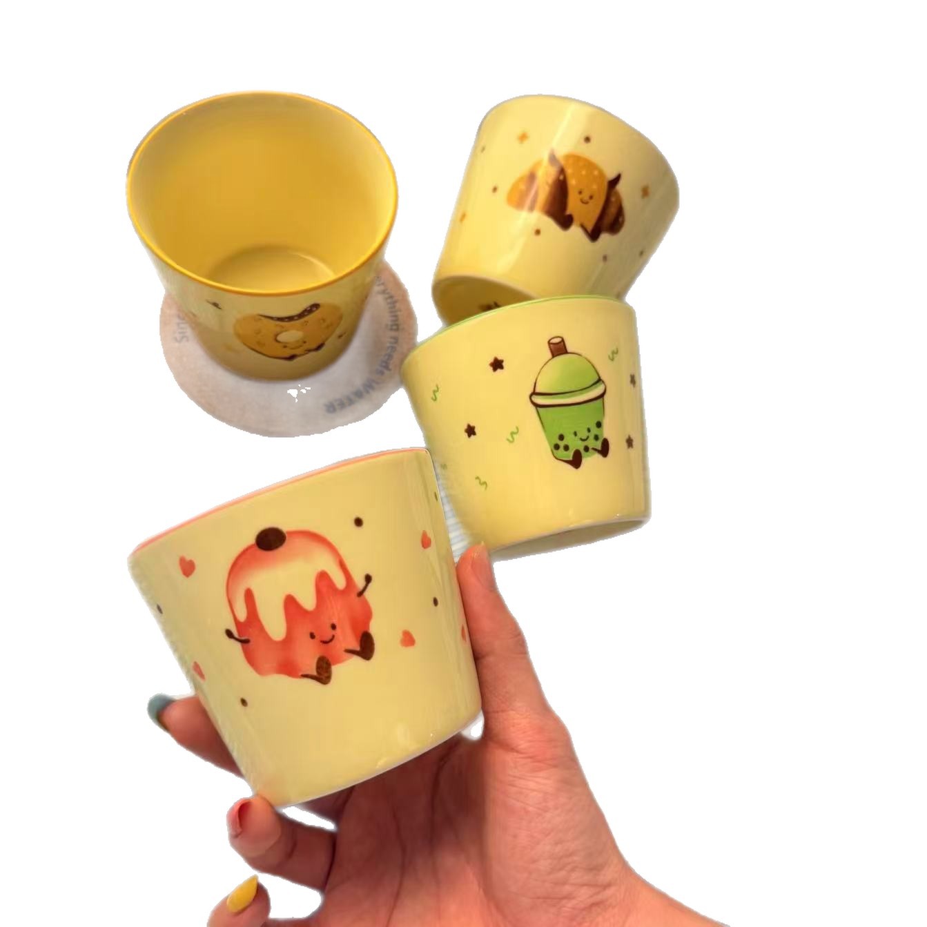 Frutas encantadoras tazas de cerámica caseras nuevas tazas de café de alto valor, tazas de leche, tazas de desayuno, tazas de café image 6