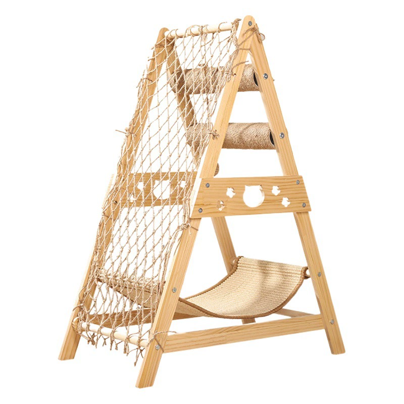 Новая большая стойка для лазанья для кошек, деревянное кошачье гнездо, прыгающая платформа, стойка для кошек, мульти-кошка, подходящая для игры и сна, цельная генерация волос