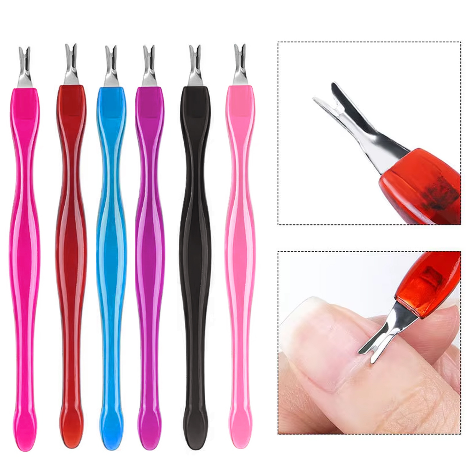 exfoliating multicoloured manicure tools set for manicure for nails