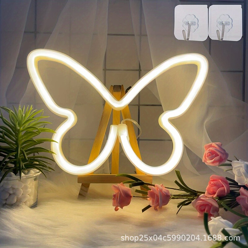 in stock LED Butterfly Neon Animal Shape Lantern Creative Home Decoration Props Wall Hanging Light