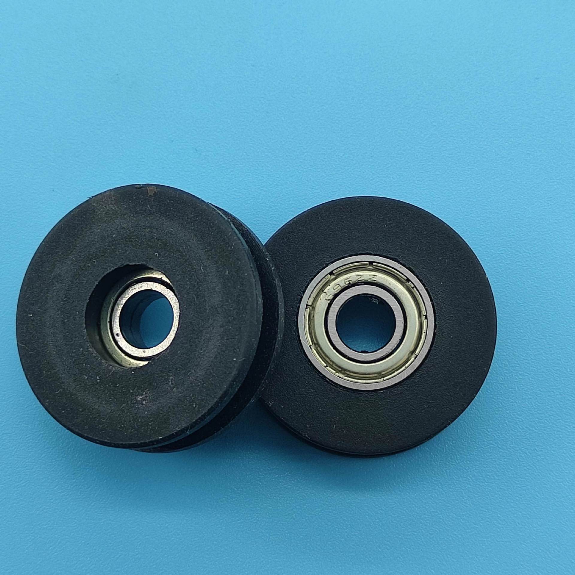 H型线槽轮 工字型尼龙包胶滑轮 696ZZ 尺寸6*28*8.4mm