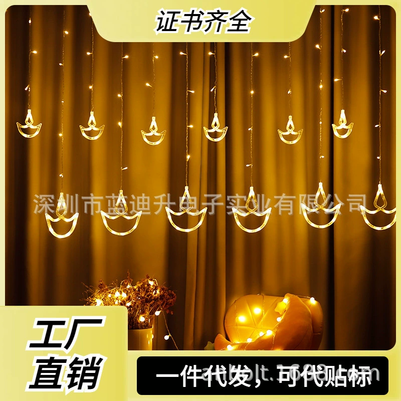 Оптовые светодиодные цветные лампы от производителя, декоративные огни для индийского Дивали, шторные огни для Дивали, праздничные гирлянды для Дивали