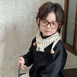 儿童可爱围脖小熊秋冬季亲肤舒适防风保暖围巾男女宝宝三角巾新款