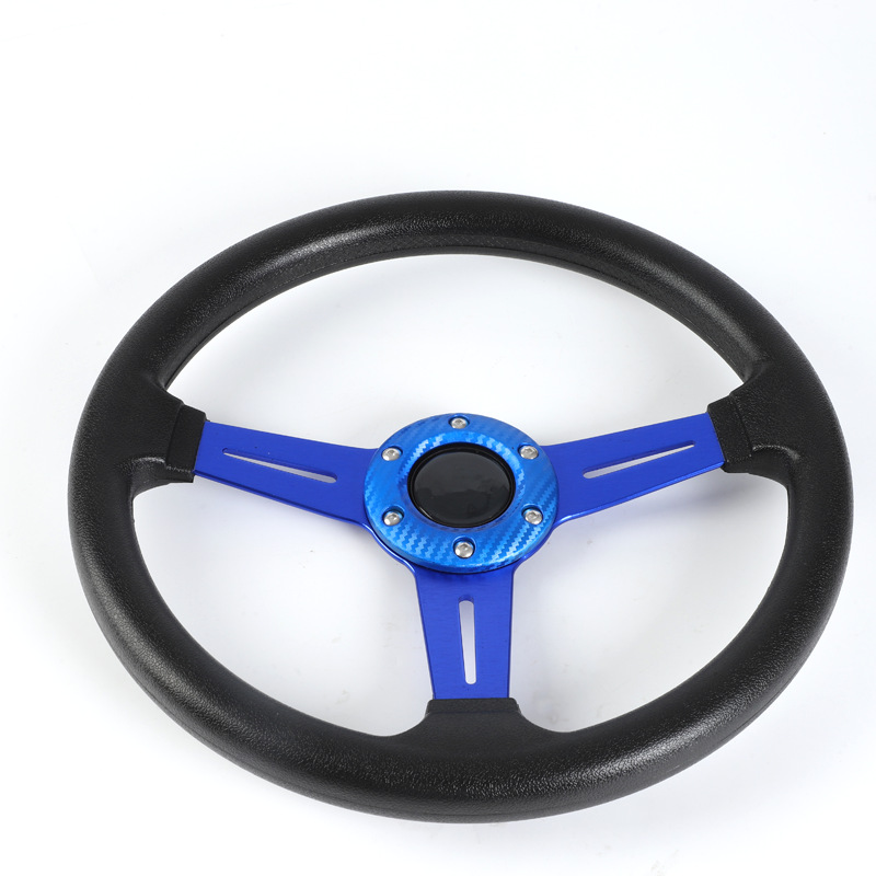 Steering wheel – Universal PU Leather - jg-5127-blue