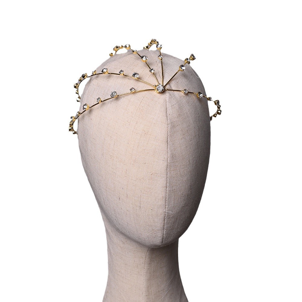 Cross-border nuevo diseño de banda de cabello multicapa de diamante de agua personalidad accesorios de tendencia banda de cabeza