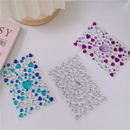 Children's stickers gem crystal acrylic diamond stickers girls decoration diy reward stickers goo chuck girl