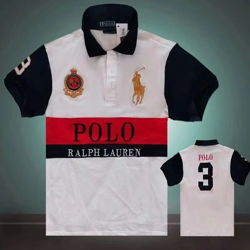 Polo solapa el mismo estilo todo-fósforo nuevo estilo simple hombres y mujeres manga corta verano