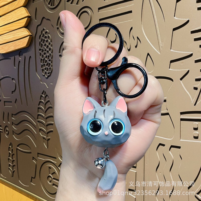 かわいいINS猫猫ペンダントキーホルダー携帯電話チェーンインターネットセレブモデル白黒グレー高価値パーソナライズされた漫画|undefined
