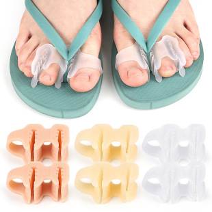 Double-Hole Duckbill Toe Separator Slippers Sandals Flip-Flops Toe Separator Thumb Valgus Overlapping Toe Separator