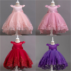 Lace patchwork dress Sweet long dress Girl's birthday dress