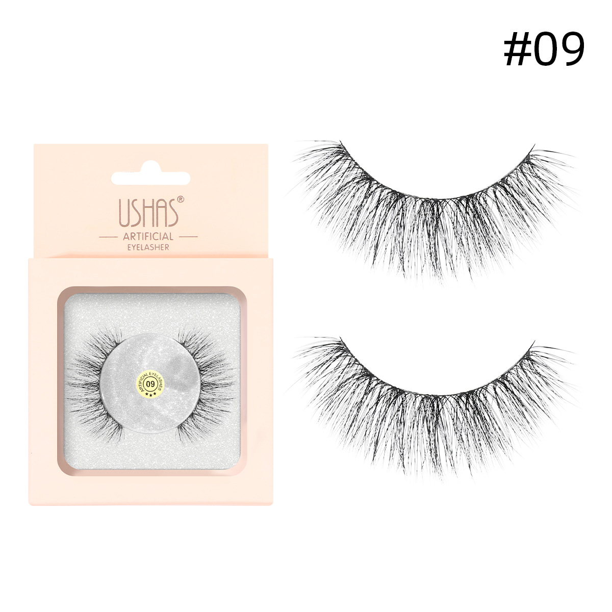 USHAS venta al por mayor pestañas falsas pestañas gruesas delgadas ojos largos pestañas CT210
