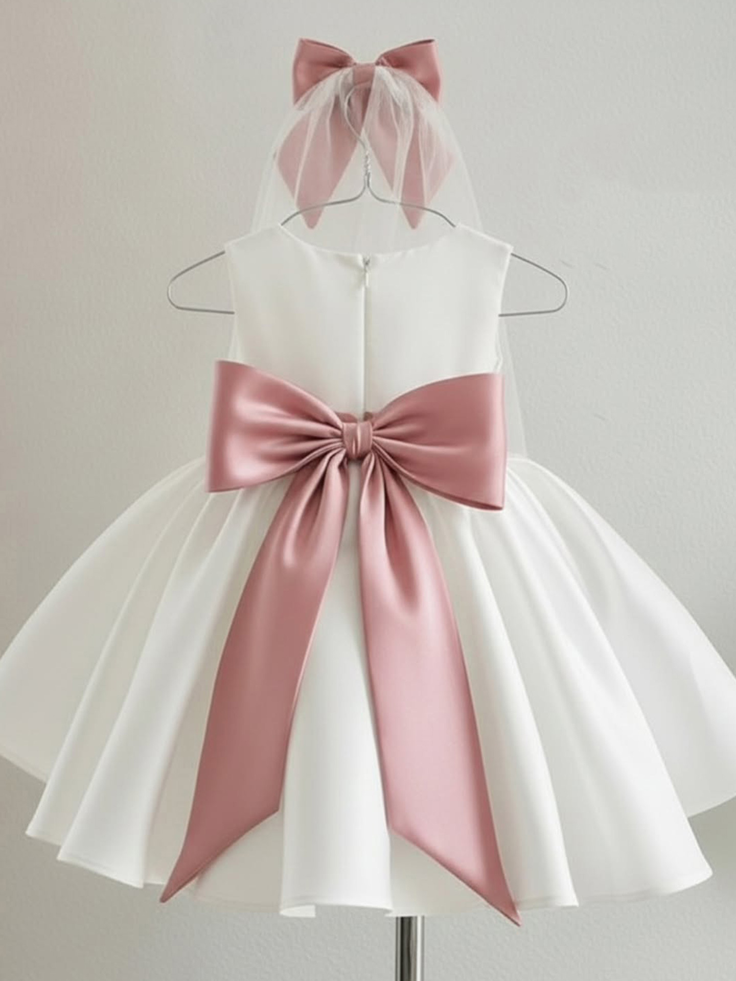 Fashionable cute children's small princess costume with bow, dress, piano performance costume, suit, new collection 5