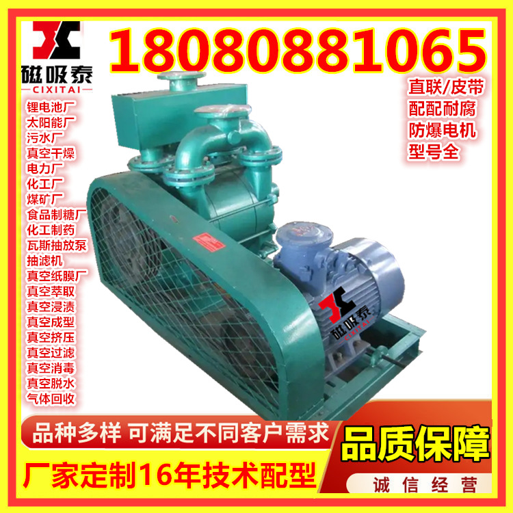 六盘水18.5KW水环真空泵抽除剥离气体液环式真空泵水循环水环泵