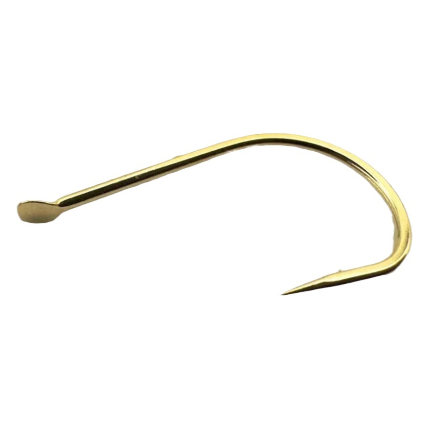 Black King Kong 4s real gold electroplating golden sea fish hook reinforced thin strip loose hook sea fish hook barbed non-barbed carp