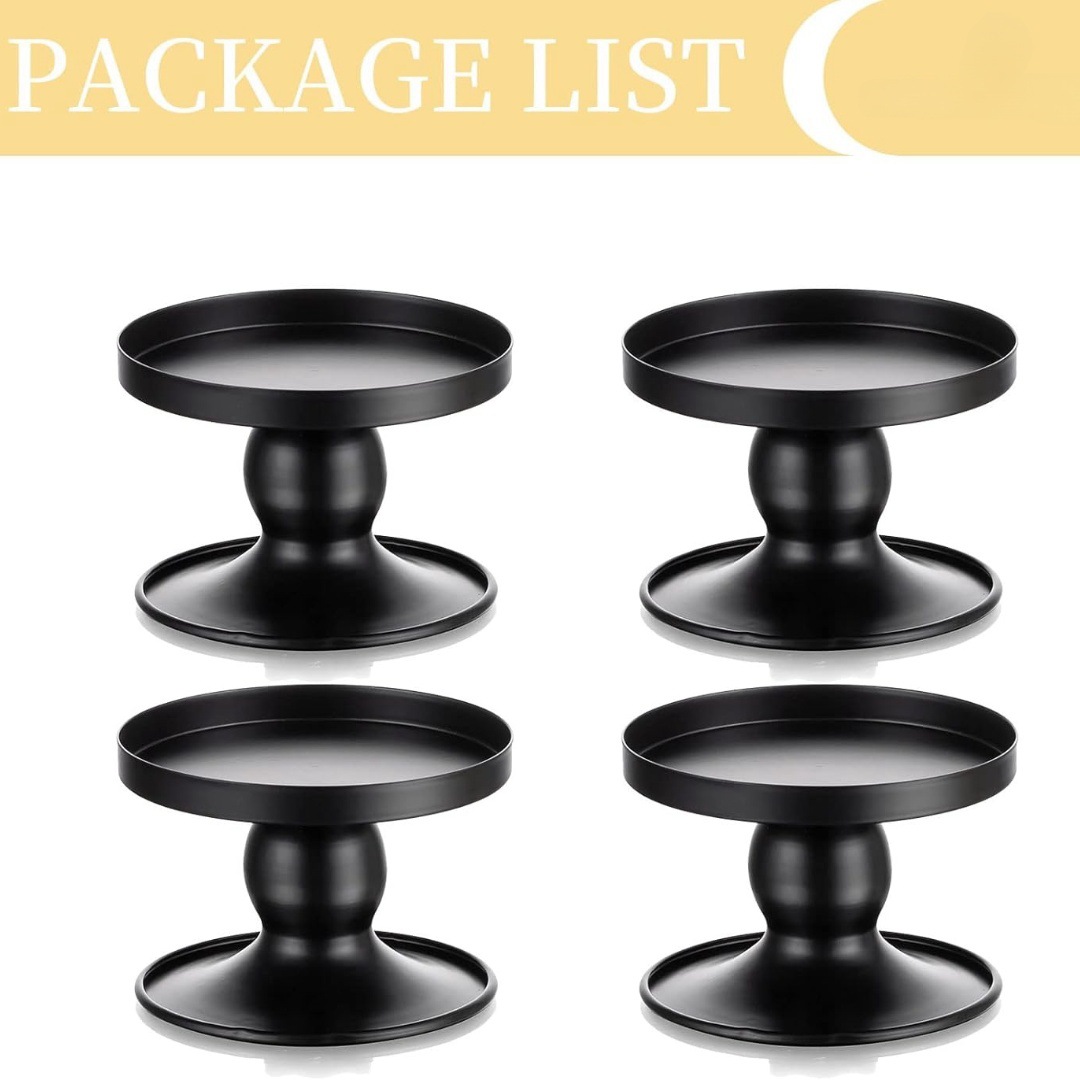 Ornamento transfronterizo nordico vela taza bandeja pequeña vela de hierro forjado negro adornos vela sala de estar modelo