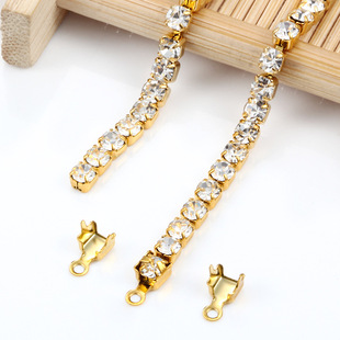 Stainless Steel Claw Buckle Drill Chain Buckle Vacuum Furnace Color-Preserving 18K Gold Drill Chain Connecting Buckle Jewelry Buckle Accessories DIY