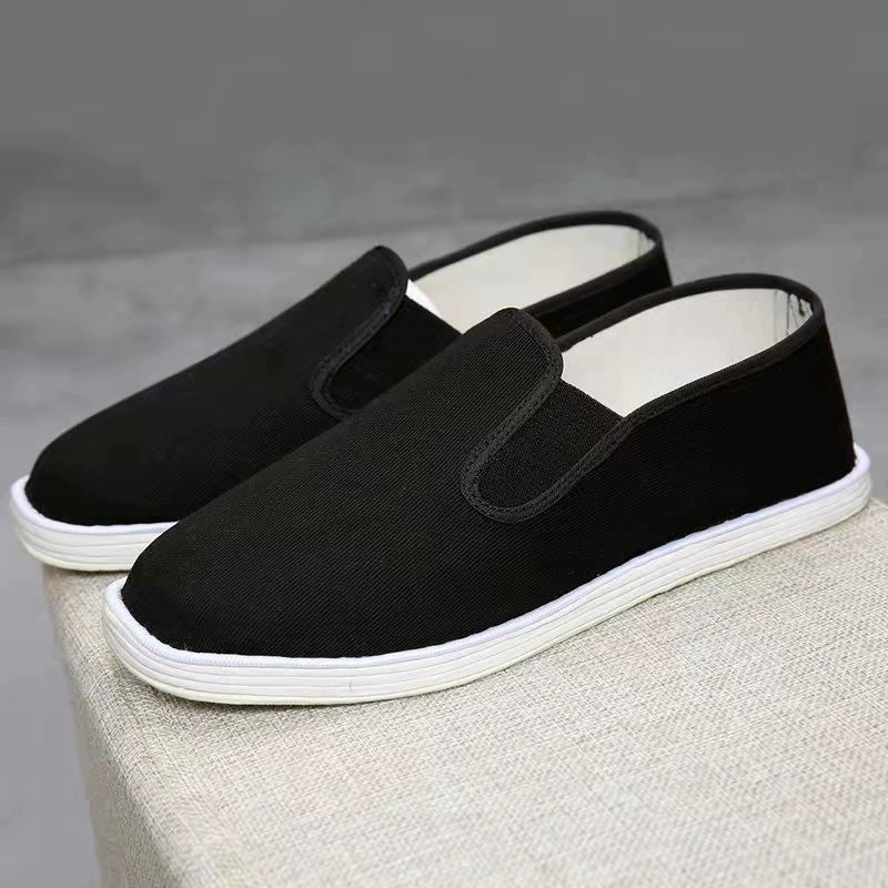 Мужские тканевые туфли Old Beijing, тысячи слоев тканевых туфель ручной работы, однополые тканевые туфли на благоприятной облачной подошве, дышащая мужская рабочая обувь.