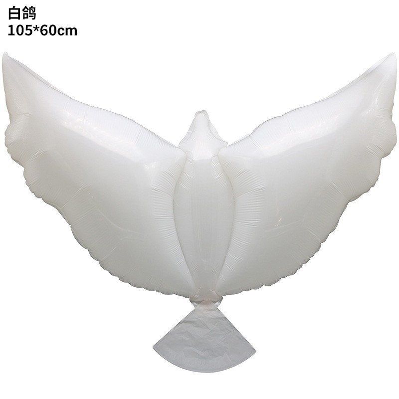 Ángel bebés bautismo globo cruces palomas blancas globo hombre niñas decoración de género tema globo de aluminio