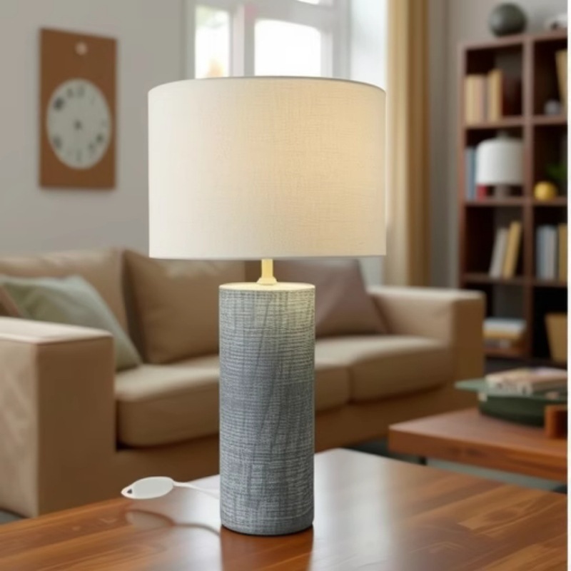 Nueva decoración moderna simple agujero lámpara de piedra estilo nórdico diseño creativo retro decoración de cabezal de cama