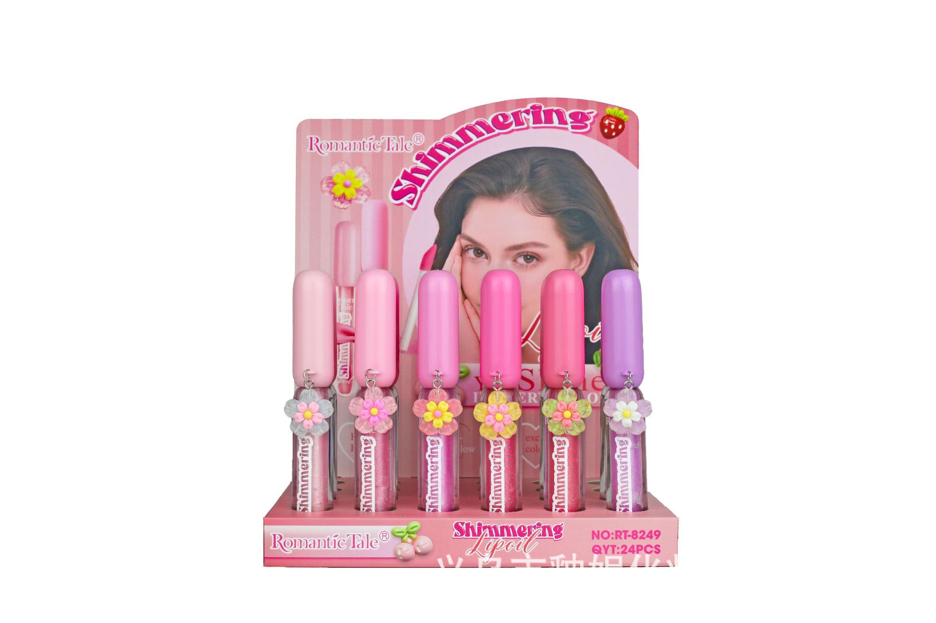 Romántico cuento transfronterizo esmalte labial de color templado humectante de color de agua espejo labial sin brillo labial image 9