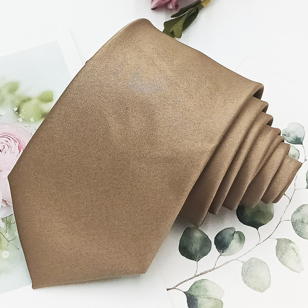 Corbata de poliéster teñido en hilo de alta densidad, color puro, estilo formal, informal de negocios, negra, atada a mano, estilo 8 cm, lista para usar del fabricante